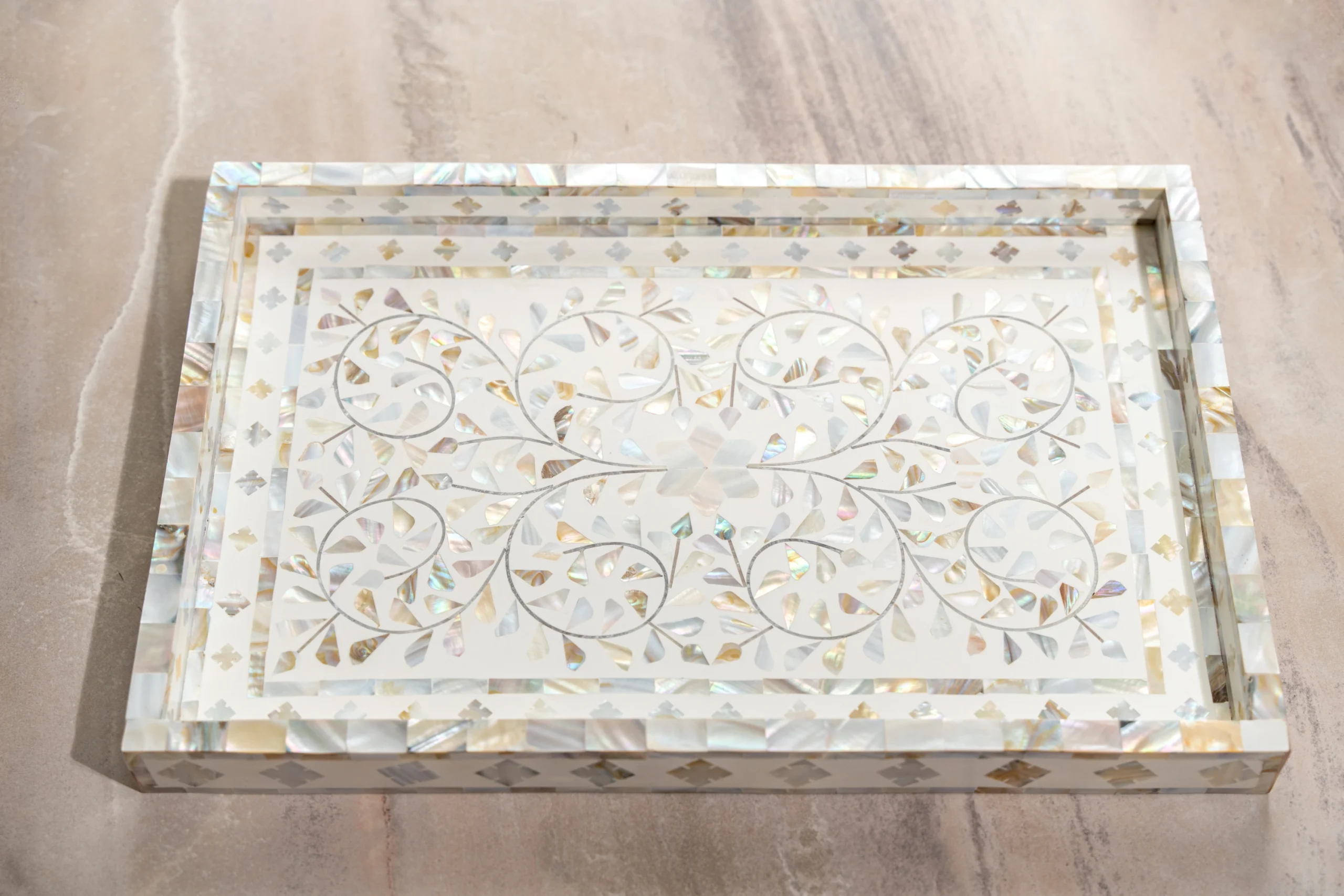 Rectangle tray ( floral color ) 1