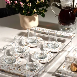 Acrylic Tray Tea Set
