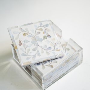 mother of pearl coasters